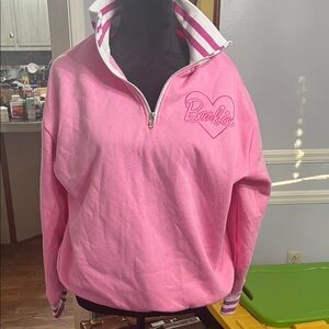 Barbie Pink Heart Logo Sweatshirt SET …Yes it a two piece set